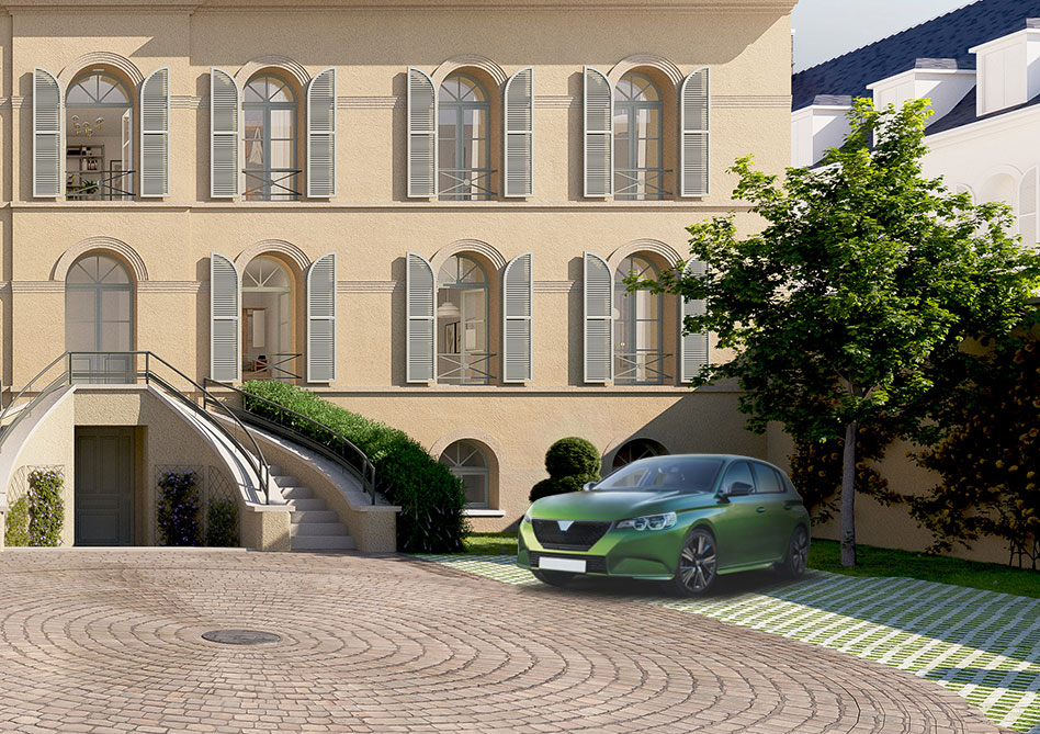 parkings rez-de-jardin et parkings souterrains projet rénovation résidence Saint-Joseph Senlis